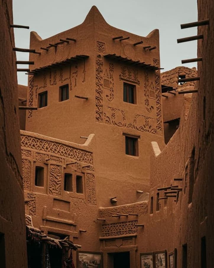 Historic mudbrick architecture in Diriyah